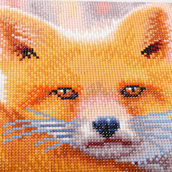 30 x 40 cm DIY 5D Diamantmålning Räv A
