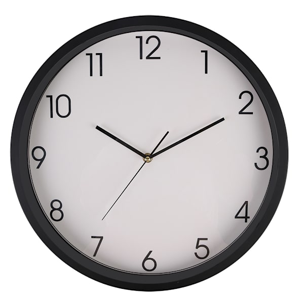 Rund väggklocka, minimalistisk klocka, 14 tum cirkulär digital w