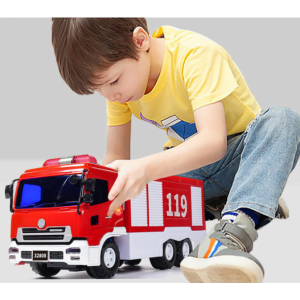 Barns brandbil leksak, kan spraya vatten, tröghet glidande leksak,