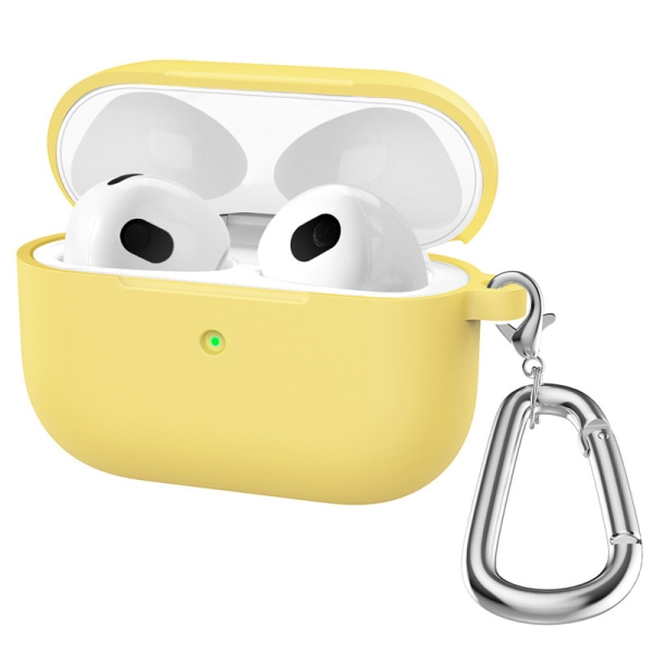 Yellow, AirPods3 earphone case with apple silicone liquid silicon