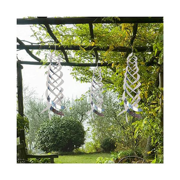 3-pack Silver Rotierande Reflekterande Stång Fågelavvisare Fågelspiral R