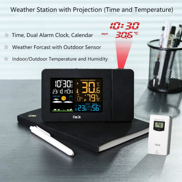 Trådlös termometer Hygrometer väderstation med sensorprojekt