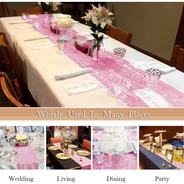 Glittrande roséguld bord och stolar för bröllop och jul