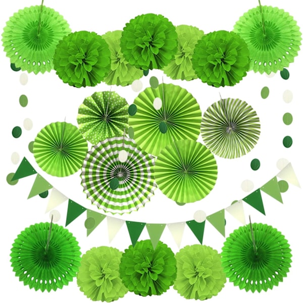 Paper fan flower party decoration (5