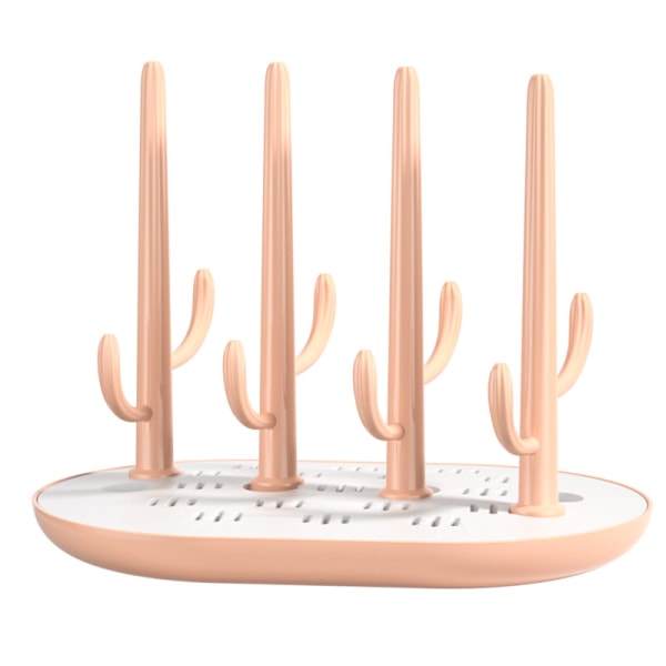 (Pink) Bottle Drying Rack Anti-Bacterial Drying Rack with Detacha