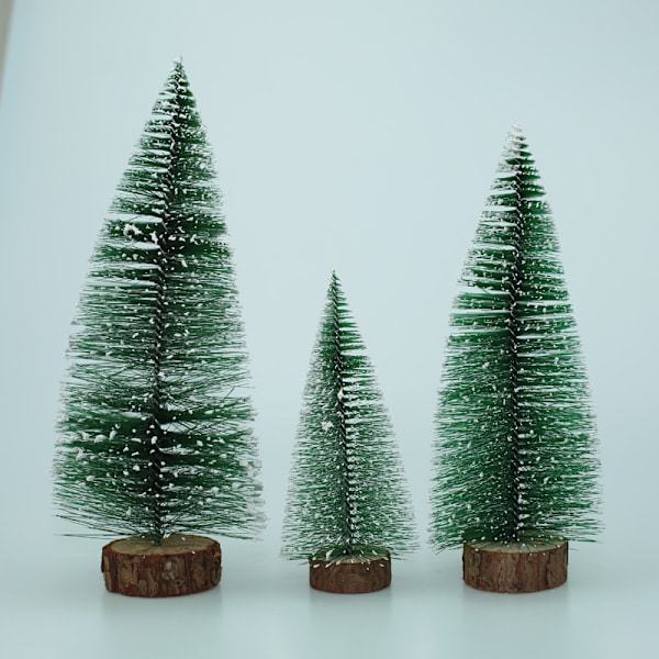 Set med 10 stycken, 5 storlekar av miniatyrjulgranar, Jul