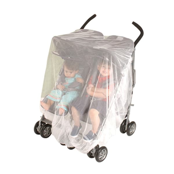 Dobbelt klapvognsmyggenet, tandem klapvognsnet, babynet, dobbelt
