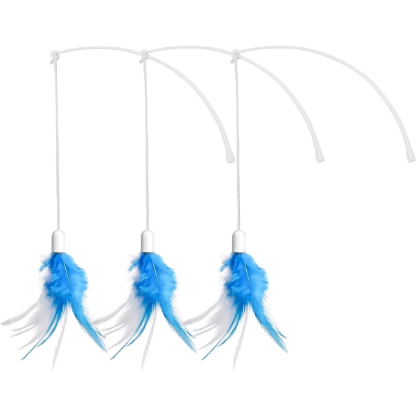 3 stk Interactive Cat Toy Innendørs Feather Toy The Replacement Feat