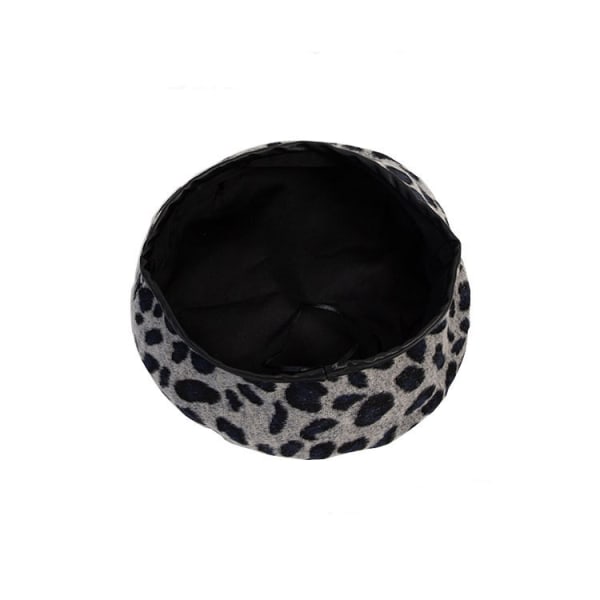 Kvinnors hatt höst och vinter mode leopard basker koreanska mode