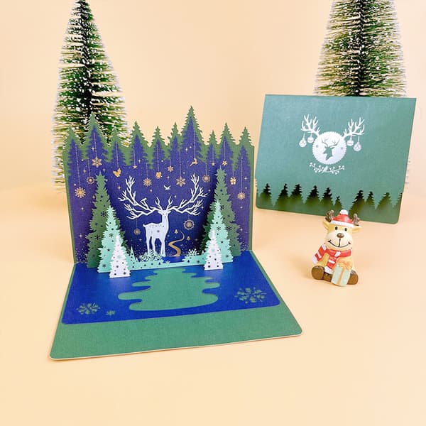 Kristalljulgran + 2-pack Lin Shen Jian Lu julkort