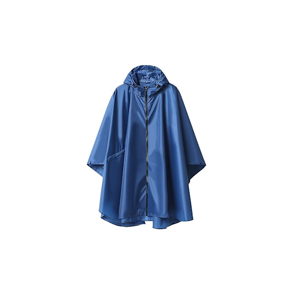 Ultra Vandtæt Poncho med Lynlås - Unisex - Med Hætte og Trykknap