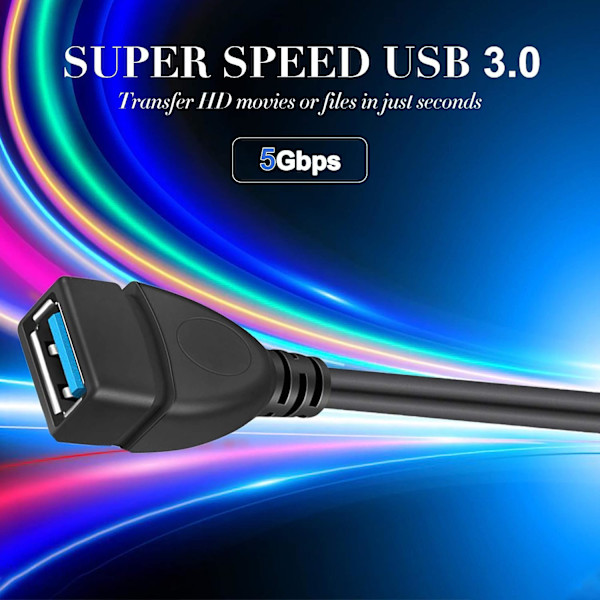 2 stk. USB 3.0 han til hun forlængerkabel af Oxsubor