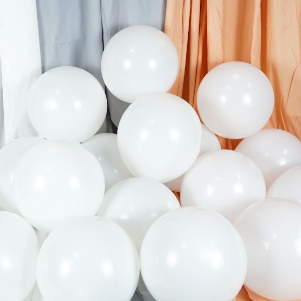 100 stk hvid latex ballon 10 tommer pastel ballon macaron ballon