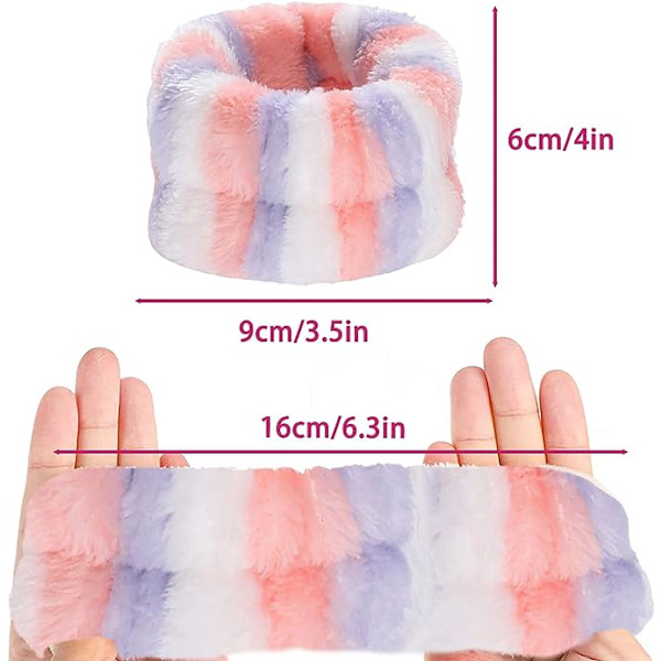 2 st tvättlappar för ansiktet, spa-armband, elastiska