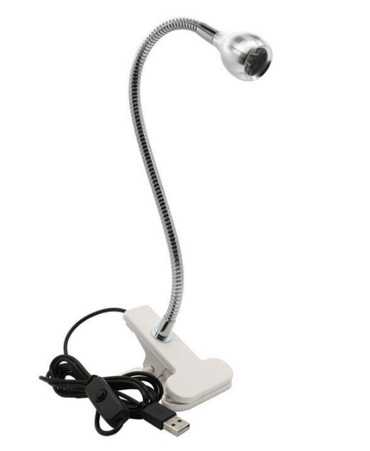 3W sølv fleksibel kald hvit datamaskinklipslampe