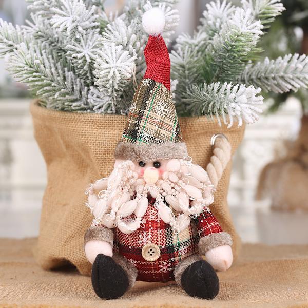 Julplysch 1PC/Set Super Söta Jultomten Julgransprydnad