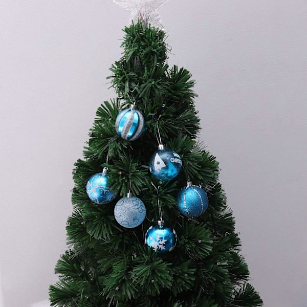 En bit 24 6cm/2.36\" obrytbara plastjulgranskulor (Bl