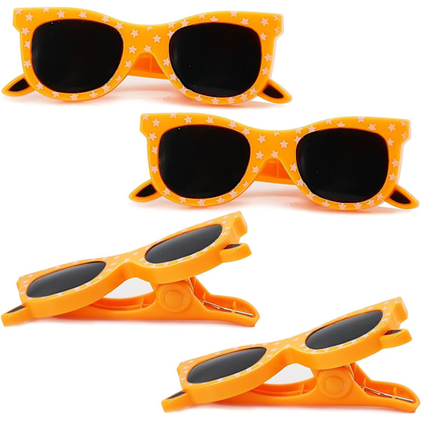 Strandhandduksklipp för solstolar, 4PACK Fashion Style Solstol Till