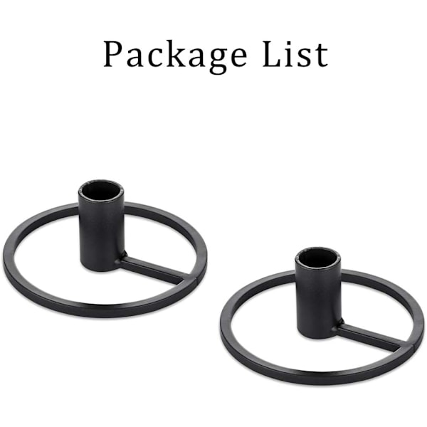 2 Lysestaker Lysestaker Spiss Lysestaker Retro Svart De