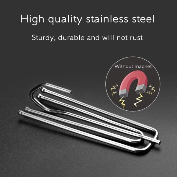 30 stk. rustfrie gardin kroge - kraftige metal clips