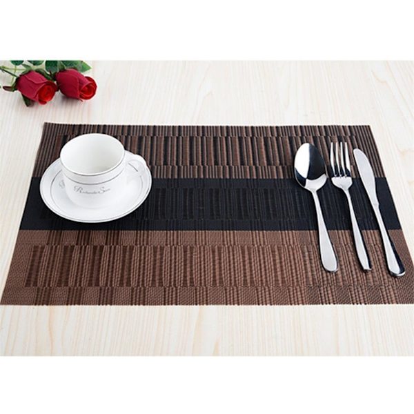 5 stk. skridsikre PVC-pladeunderlag Vaskbare pladeunderlag (45x30cm)