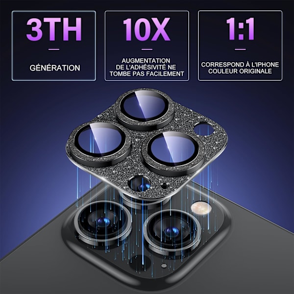 Til sort iPhone 14 Pro/iPhone 14 Pro Max kamerabeskytter, [One-