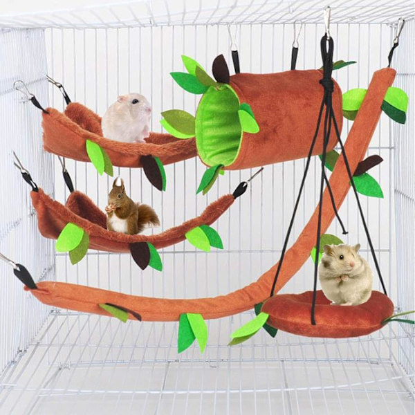 Hamster Hamster för små djur Djungelhängande varm sänghus C