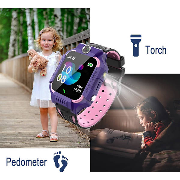Smart Watch til børn, Touch Screen Opkaldsfunktion, Skridttæller, Came
