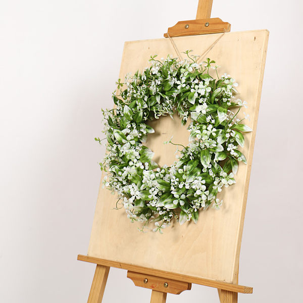 Konstgjord blomkrans grön ytterdörr kransar Gypsophila krans