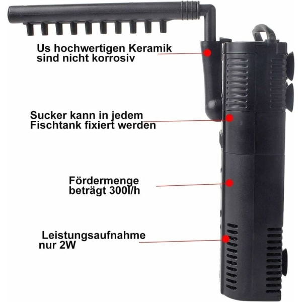 Akvariefilter Internt filter Internt filterpumpe med spray R