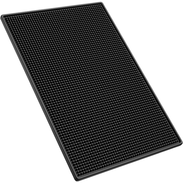 Sort 1 stk., 30*45cm, PVC gummimåtte dræn barmåtte tyk rektangel