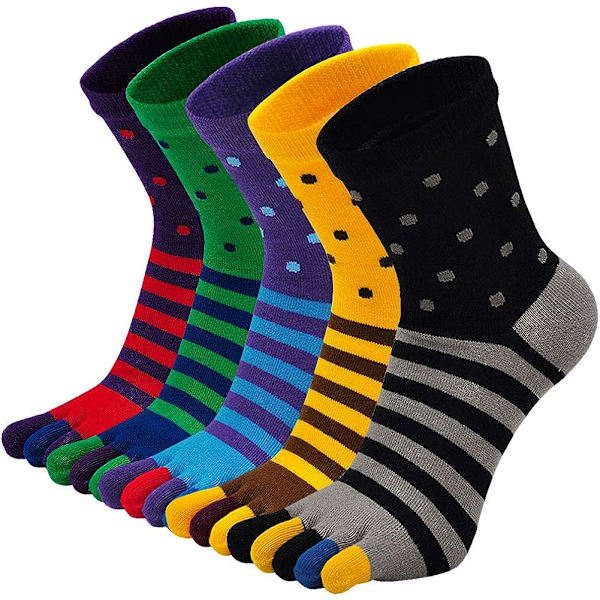 Herr 5-Finger strumpor Split Toe strumpor, Sport Herr Toe Sock Five