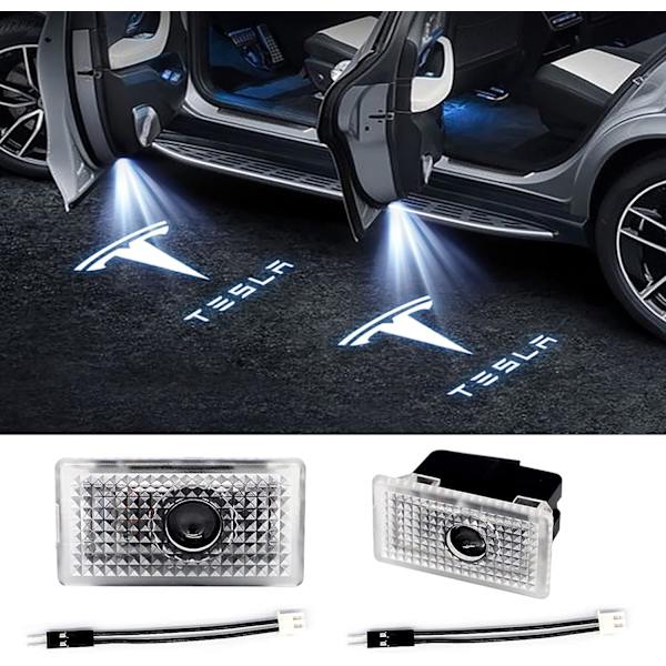 Egnet til Tesla-model dørvelkomstlampe 3 s x y dørprojekti