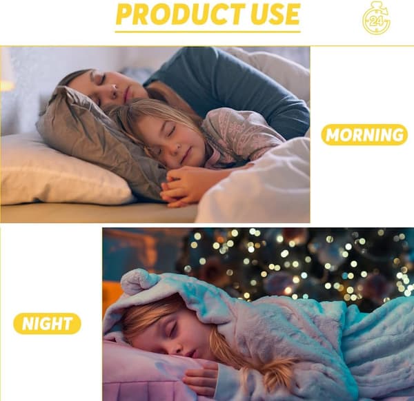 (Gul) Børnevækkeur, USB LED Børns Digitale Sengetidsur