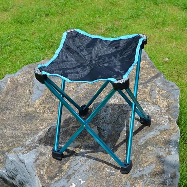 Stor Blå Udendørs Foldsammenligbar Skammel, Aluminium Legering Foldsammenligbar Camping