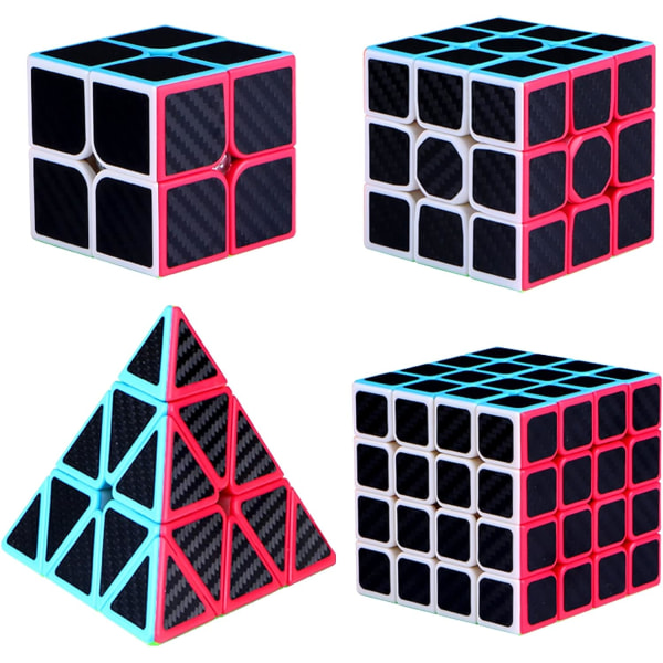 Speed ​​​​Cube Set, Pussel Cube Bunt av 2x2 3x3 4x4 Pyramid Speed