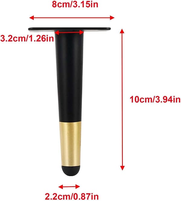 4 stk. sorte lette luksus sofaben, enkle bordben, M