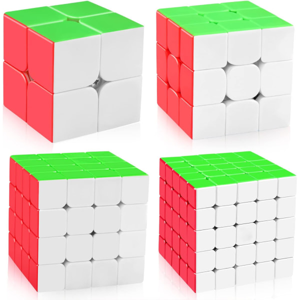 Speed ​​​​Cube Sæt, MF2S 2x2 MF3S 3x3 MF4S 4x4 MF5S 5x5 Stickerless