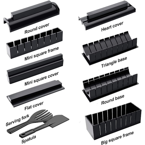 [Uppgraderad version] Sushi Maker Kit 10 delar, apparater och formar