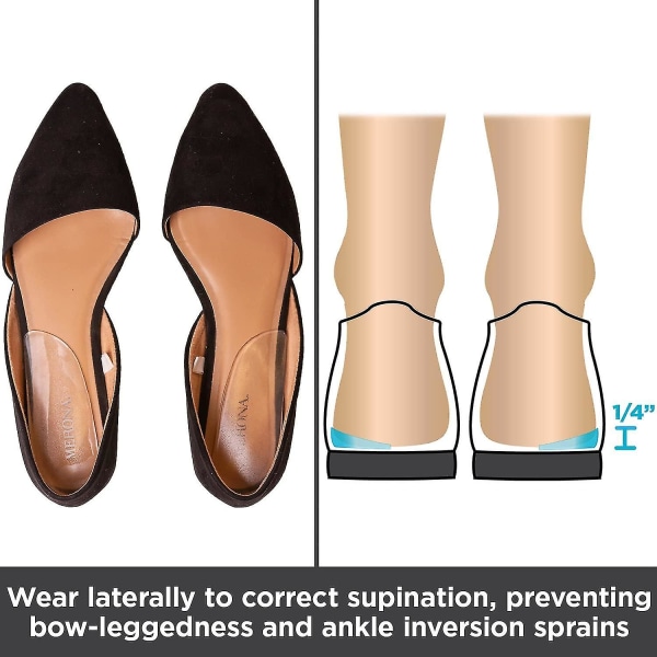 Medial & Lateral Heel Wedge -silikonituet (3 paria) - Supinaatio