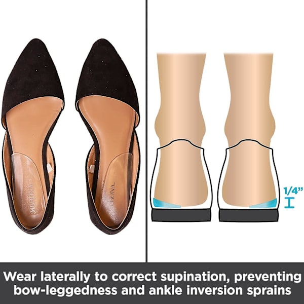 Mediala och laterala hälkilsformade silikoninlägg (3 par) - Supination