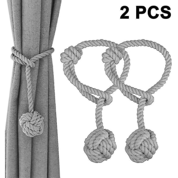 （Gray）Curtain Tiebacks Curtain Clips Rope Holdbacks Home Office D