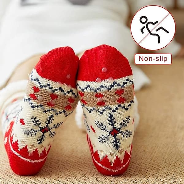 Julstrumpor, Dam Vinterstrumpor, Halkfria Varma Sockor, Perfekta C