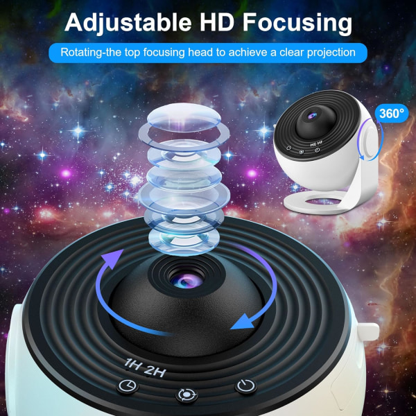 Planetarium Stjerneprojektor, Mexllex Realistisk Galaxy Lys Projektor