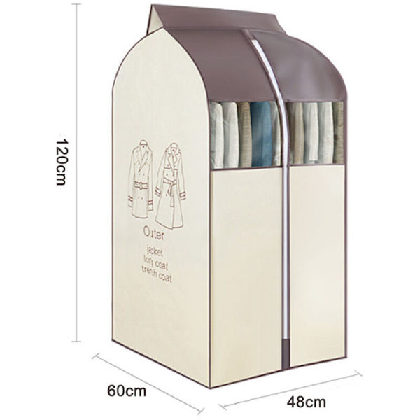Beige hängande klädpåse Klädpåse Organizer Förvaringsväska med