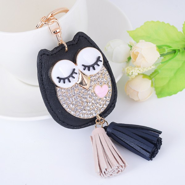 1 stk. Ugle Tassel Nøglering Vedhæng Charm Nøglering Mode Dame
