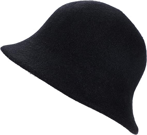 Dam ullfiltklocka hinkhatt vinter elegant bowlerhatt