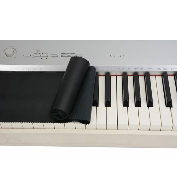 Piano keyboard cover, PU skinn, støvtett 88 keyboard cover