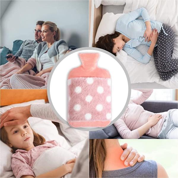Kuum vesipullo kannella, 2L suuri kumikuumavesipullo