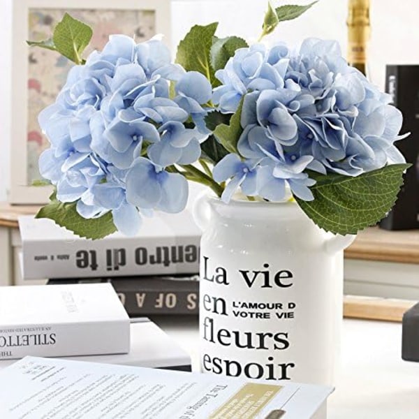 Kunstige blomster blå hortensia 3PC kunstige hortensia blomst